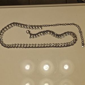 Ladies diamond looking chain belt